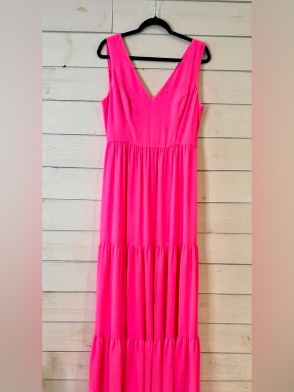 Lilly Pulitzer Hot Pink Sleeveless V-Neck Maxi Dress